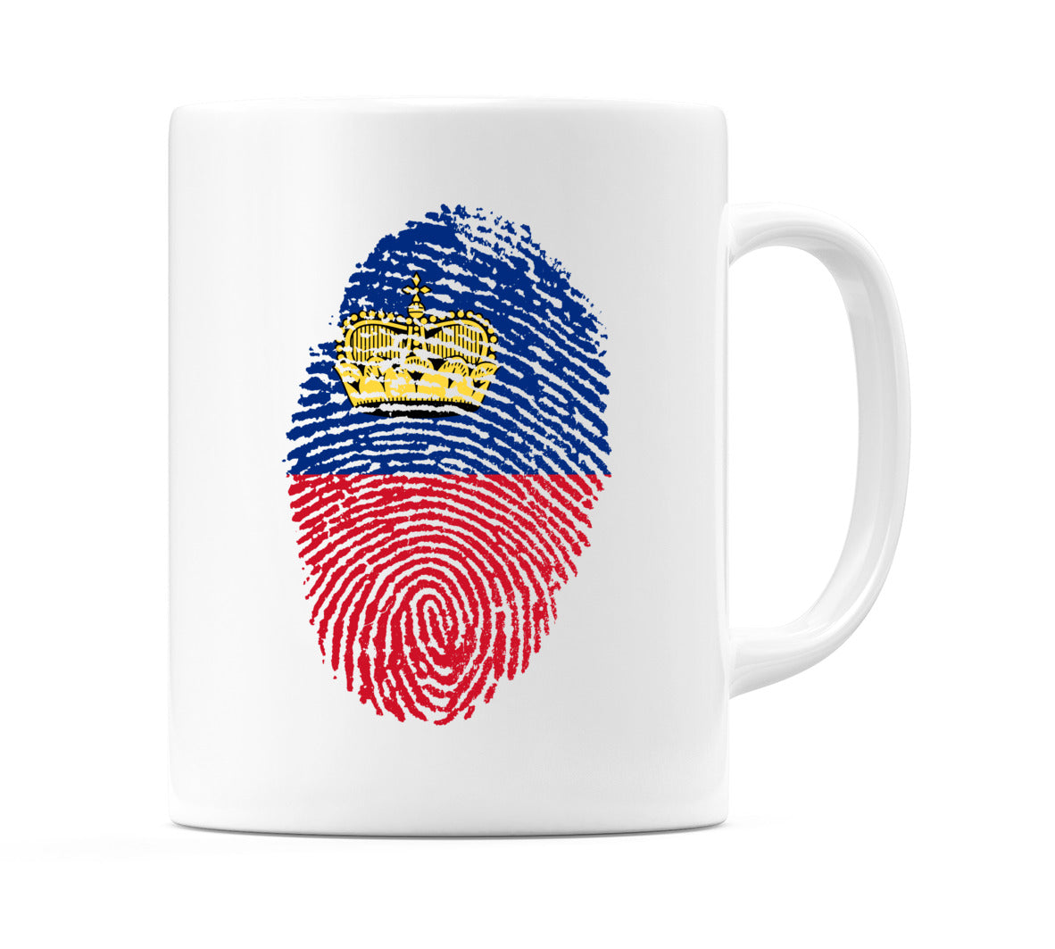 Liechtenstein Finger Print Flag Mug
