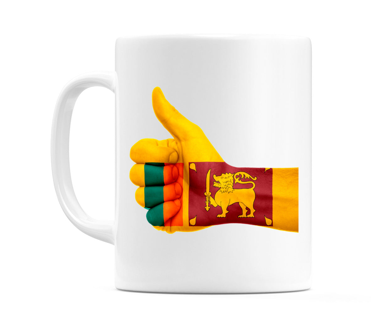 Sri Lanka Thumbs up Flag Mug