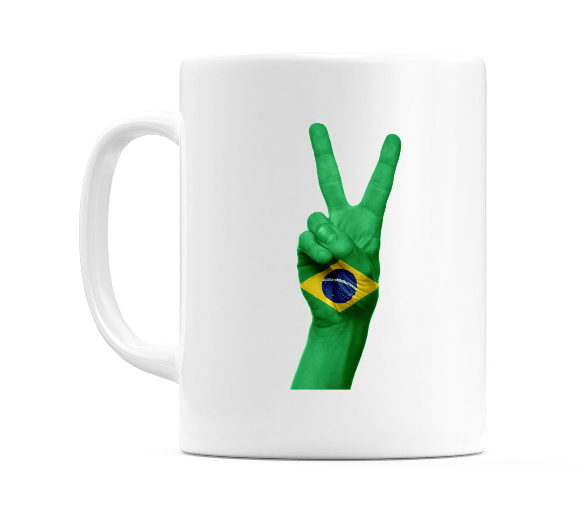 Brazil Two Fingers Flag Mug