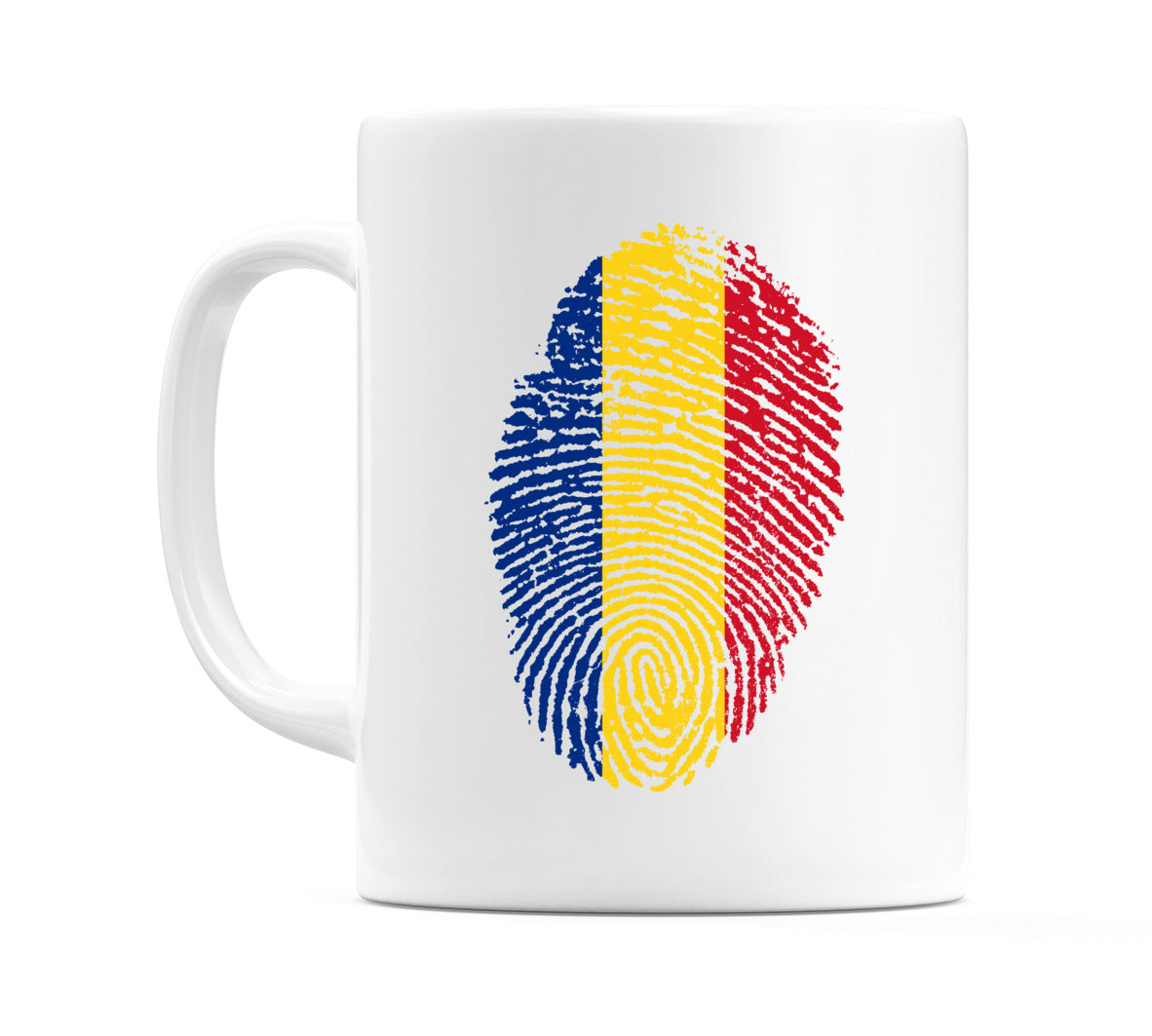 Romania Finger Print Flag Mug