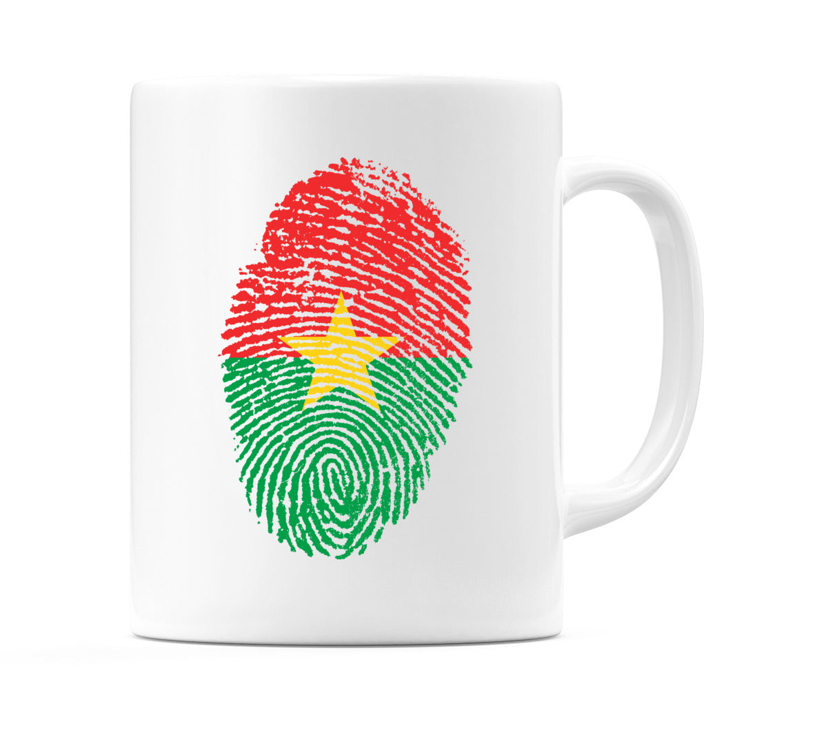 Burkina Faso Finger Print Flag Mug