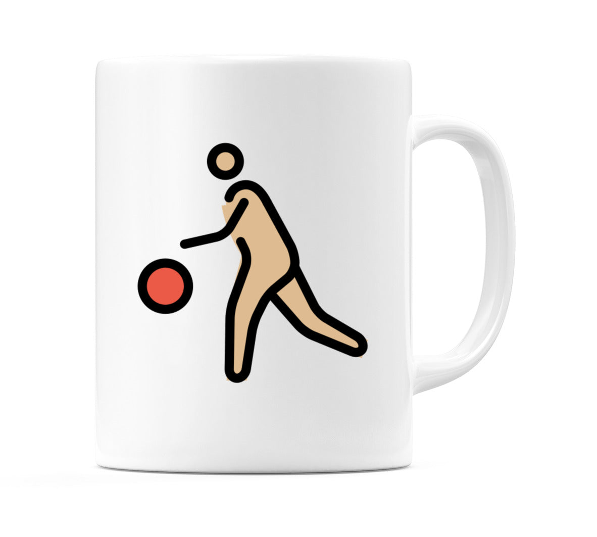 Person Bouncing Ball: Medium-Light Skin Tone Emoji Mug