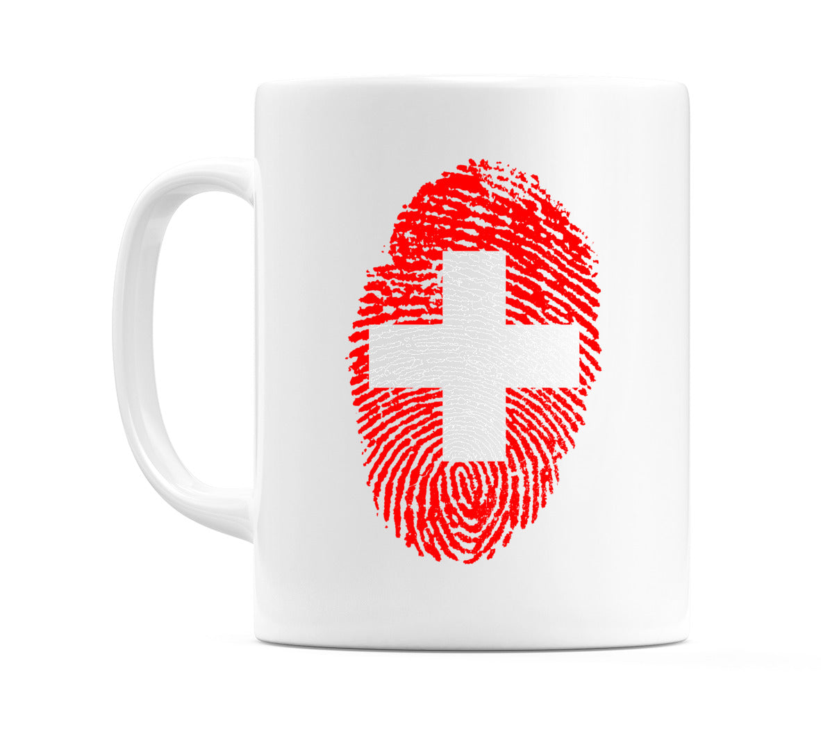 Switzerland Finger Print Flag Mug