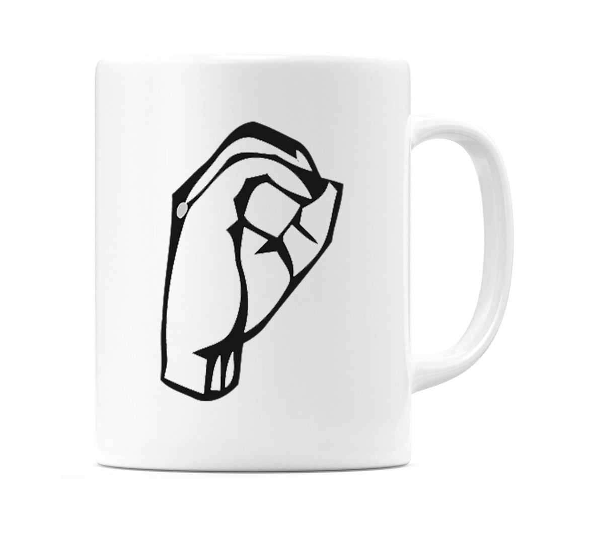 US Sign Language Number 0 Mug