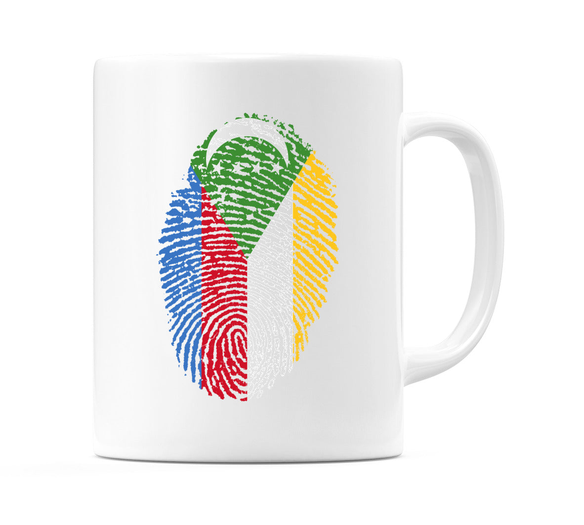 Comoros Finger Print Flag Mug
