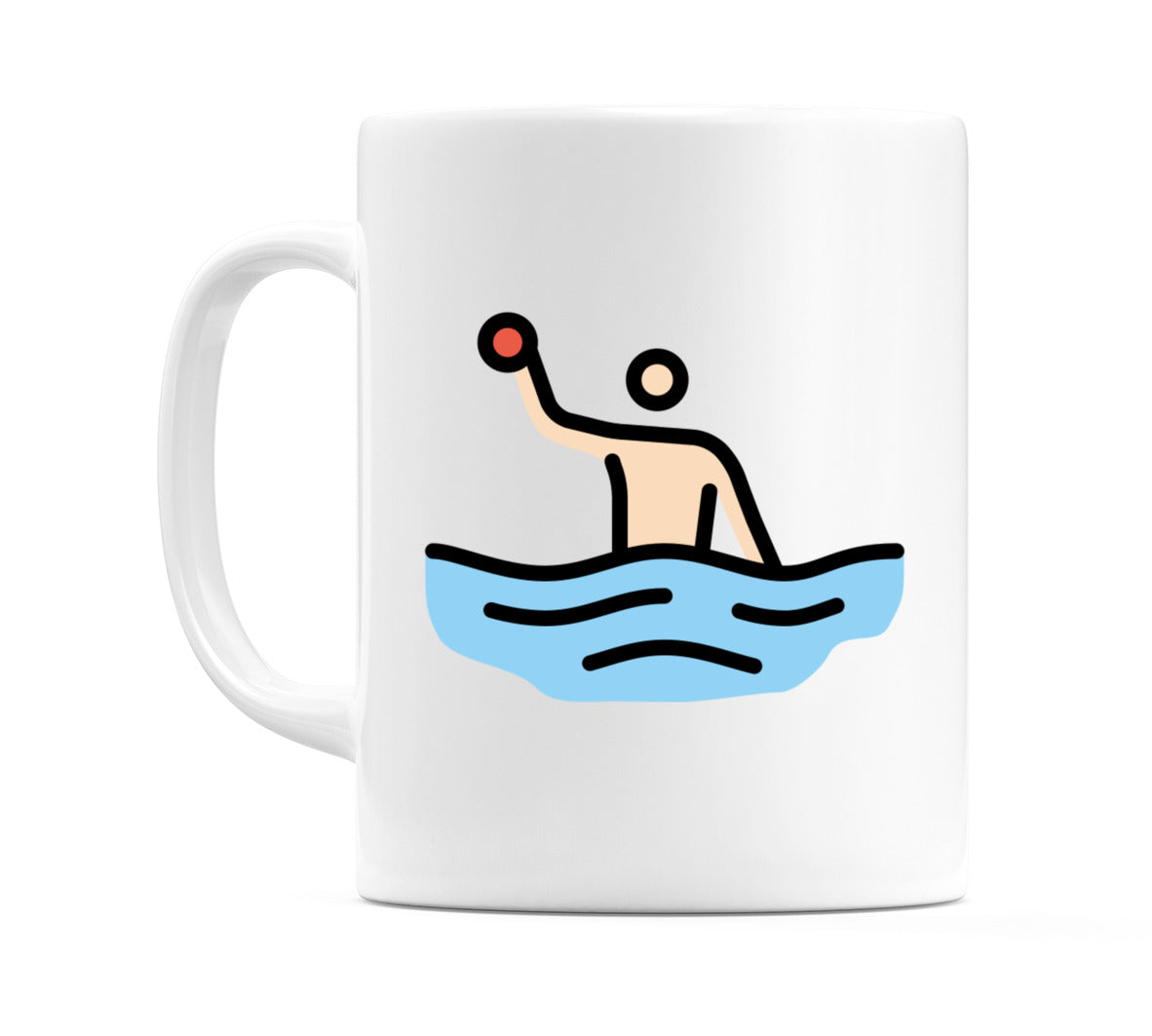 Male Playing Water Polo: Light Skin Tone Emoji Mug