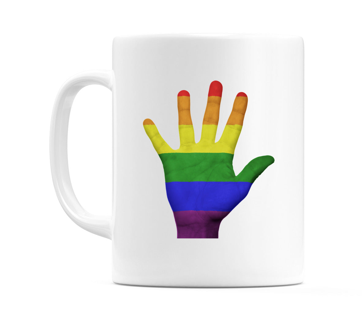 Rainbow Colour Hand Mug