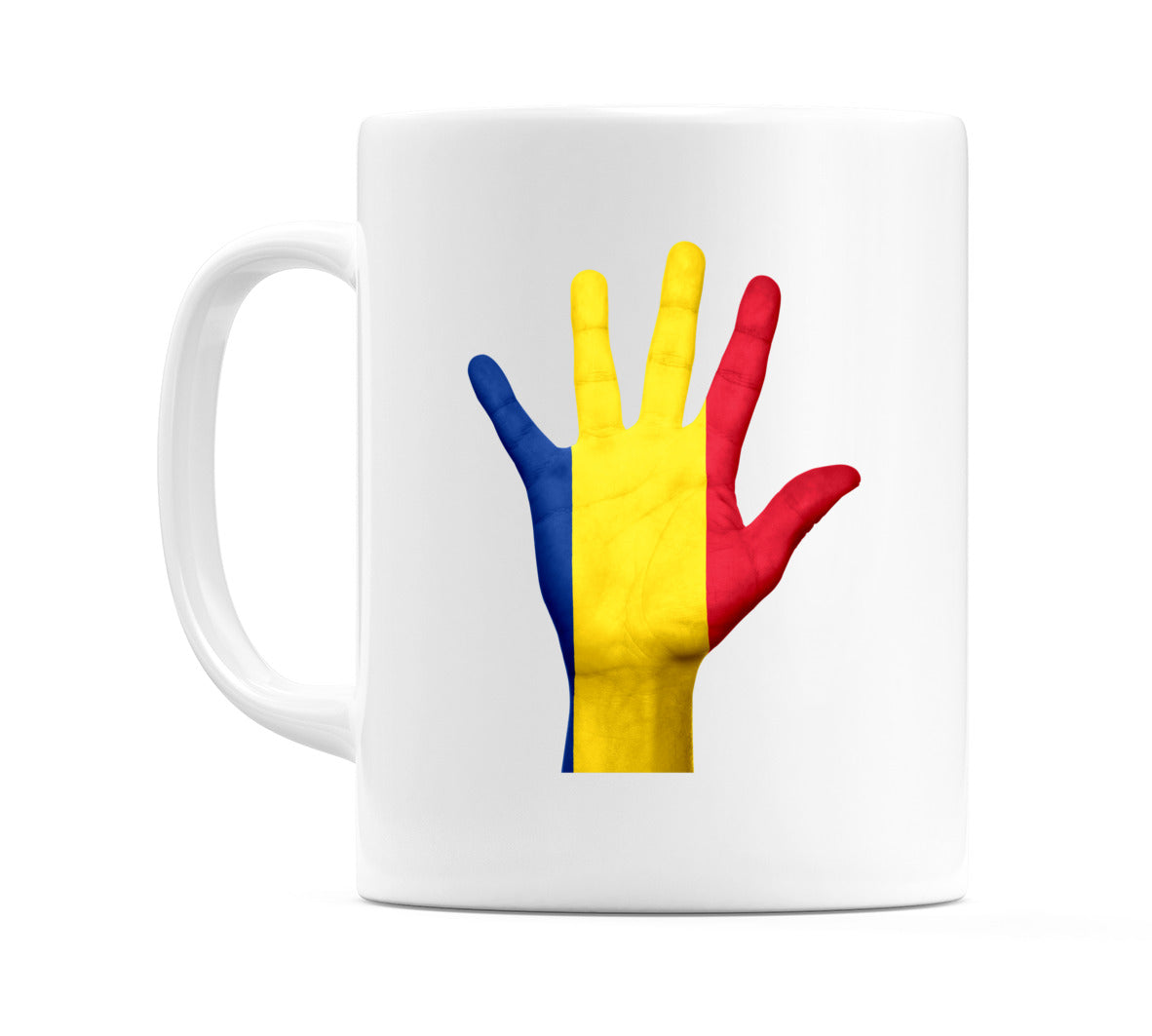 Romania Hand Flag Mug