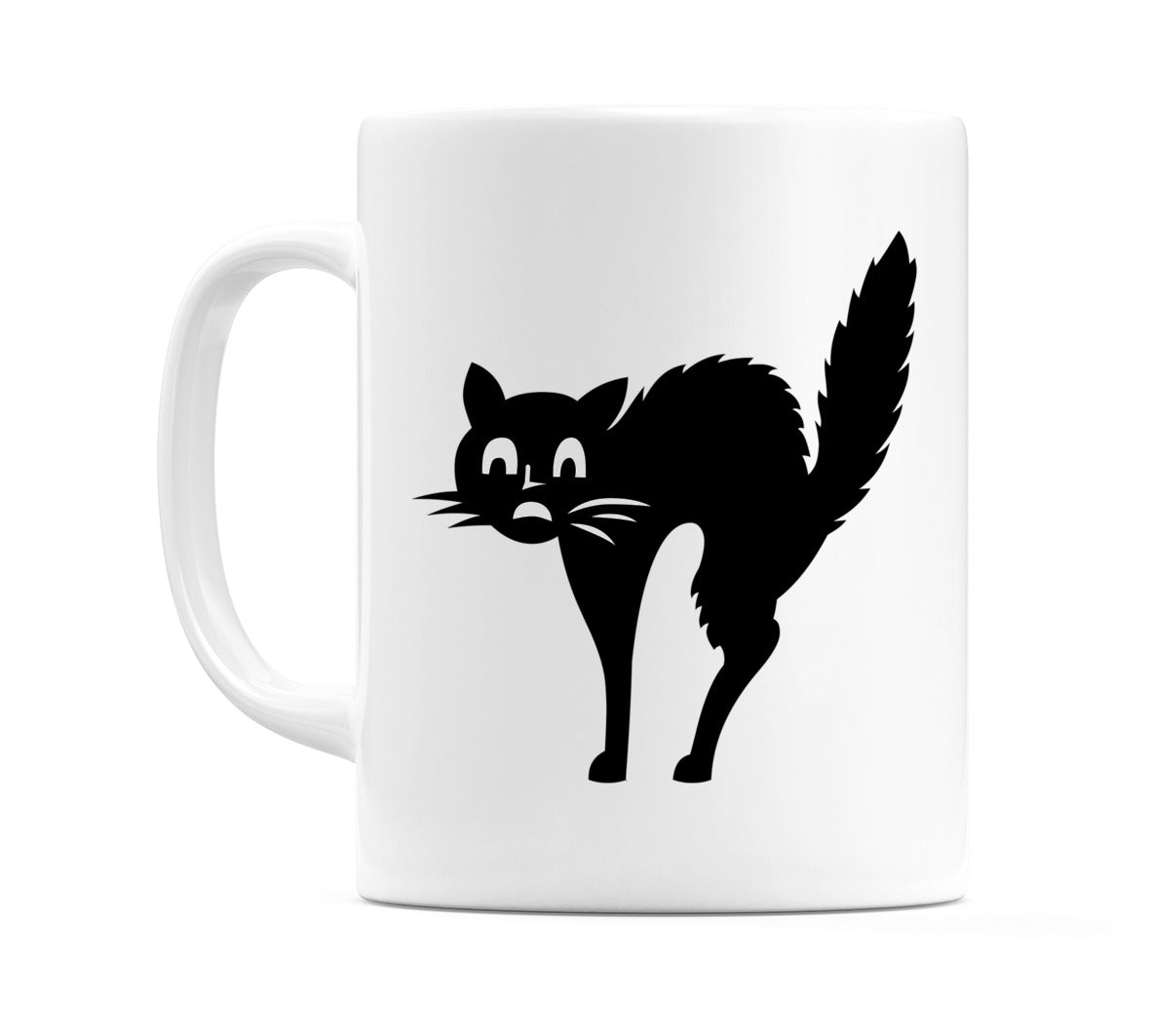 Scared Black Cat Mug
