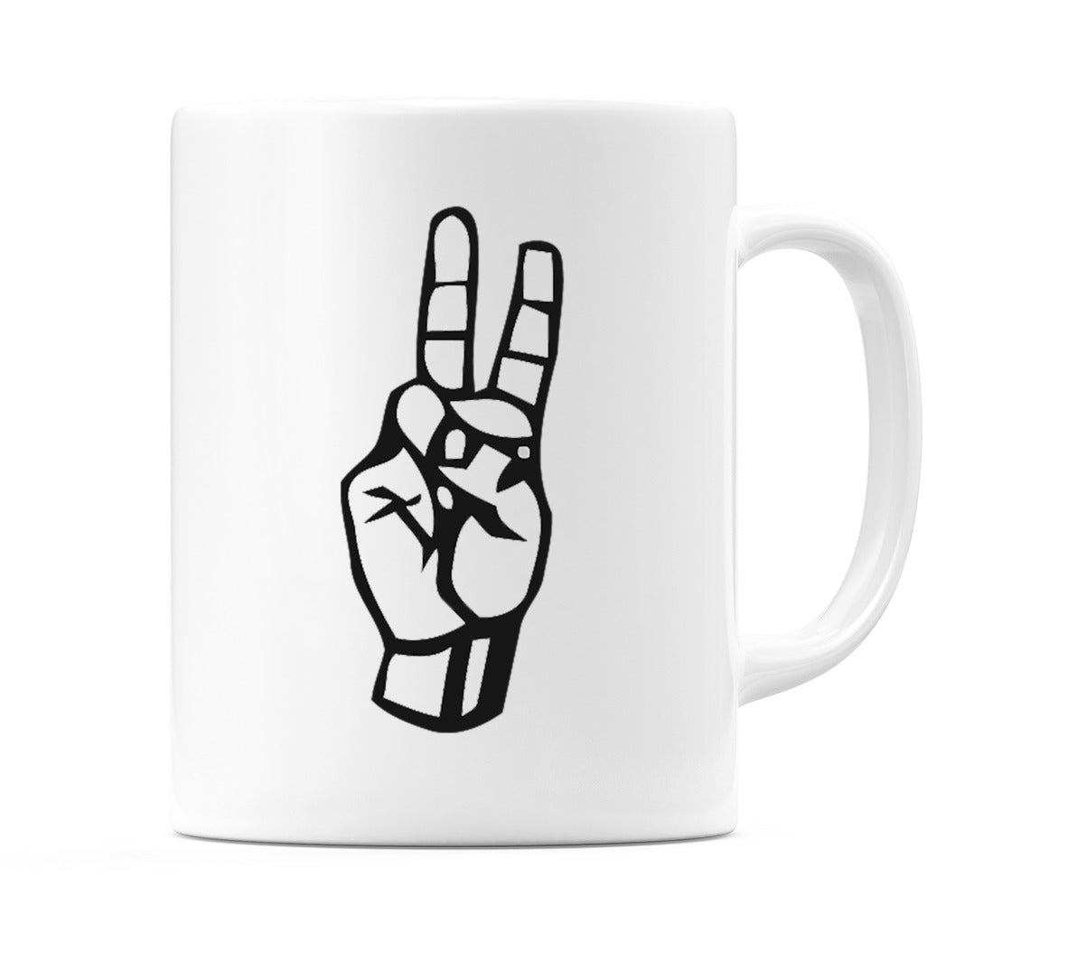US Sign Language Letter V Mug