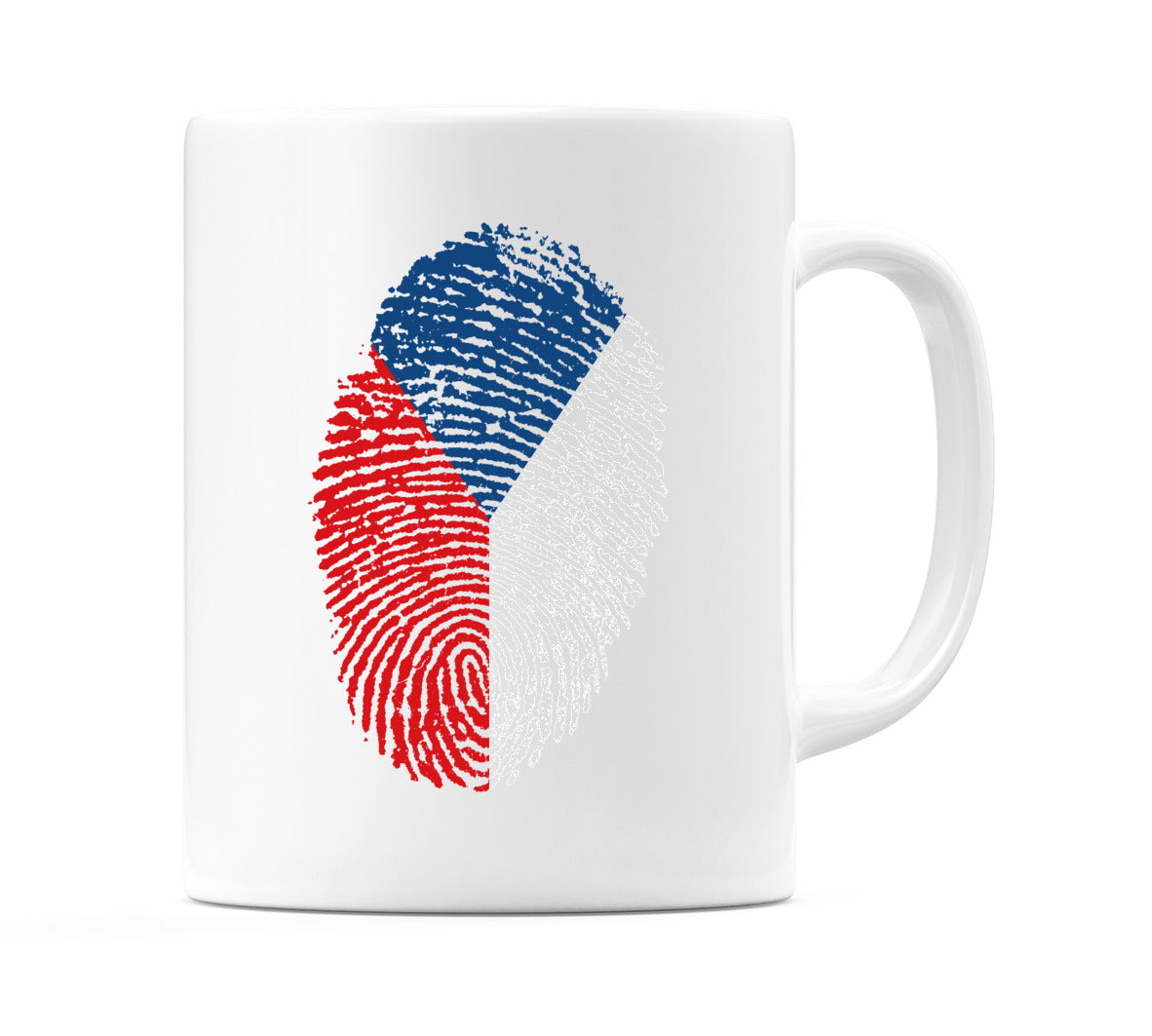 Czech Republic Finger Print Flag Mug