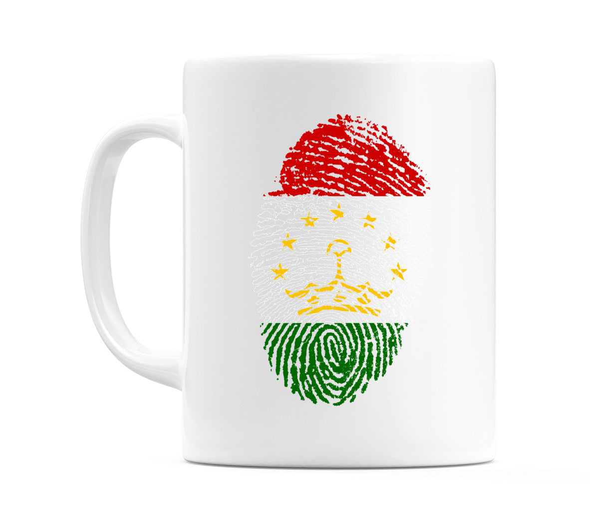 Tajikistan Finger Print Flag Mug