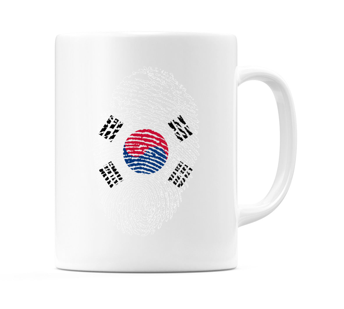 South Korea Finger Print Flag Mug
