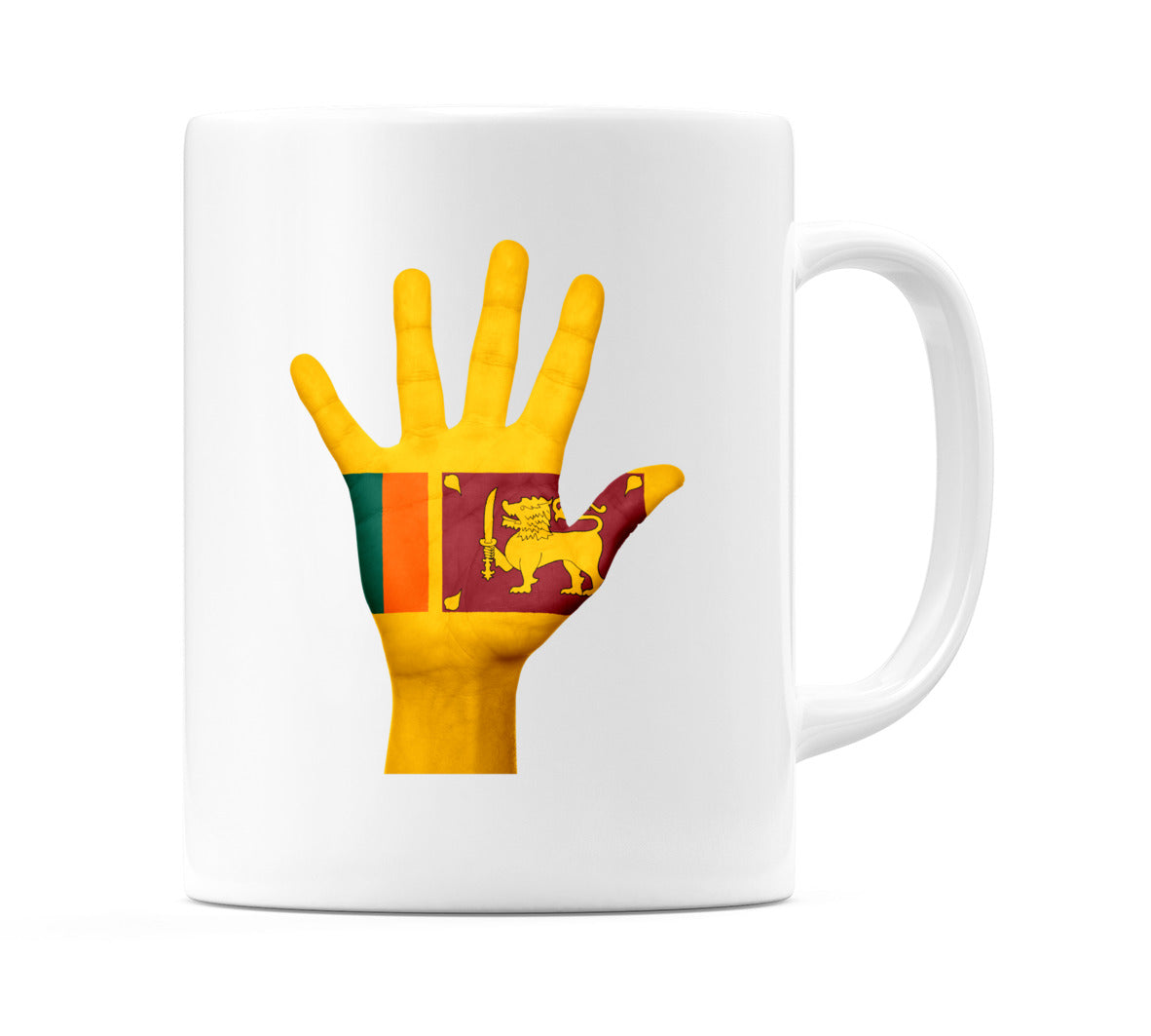 Sri Lanka Hand Flag Mug