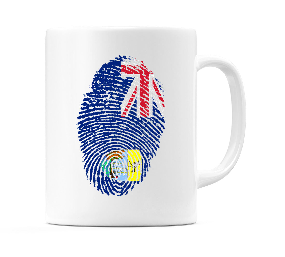 Saint Helena, Ascension and Tristan da Cunha Finger Print Flag Mug