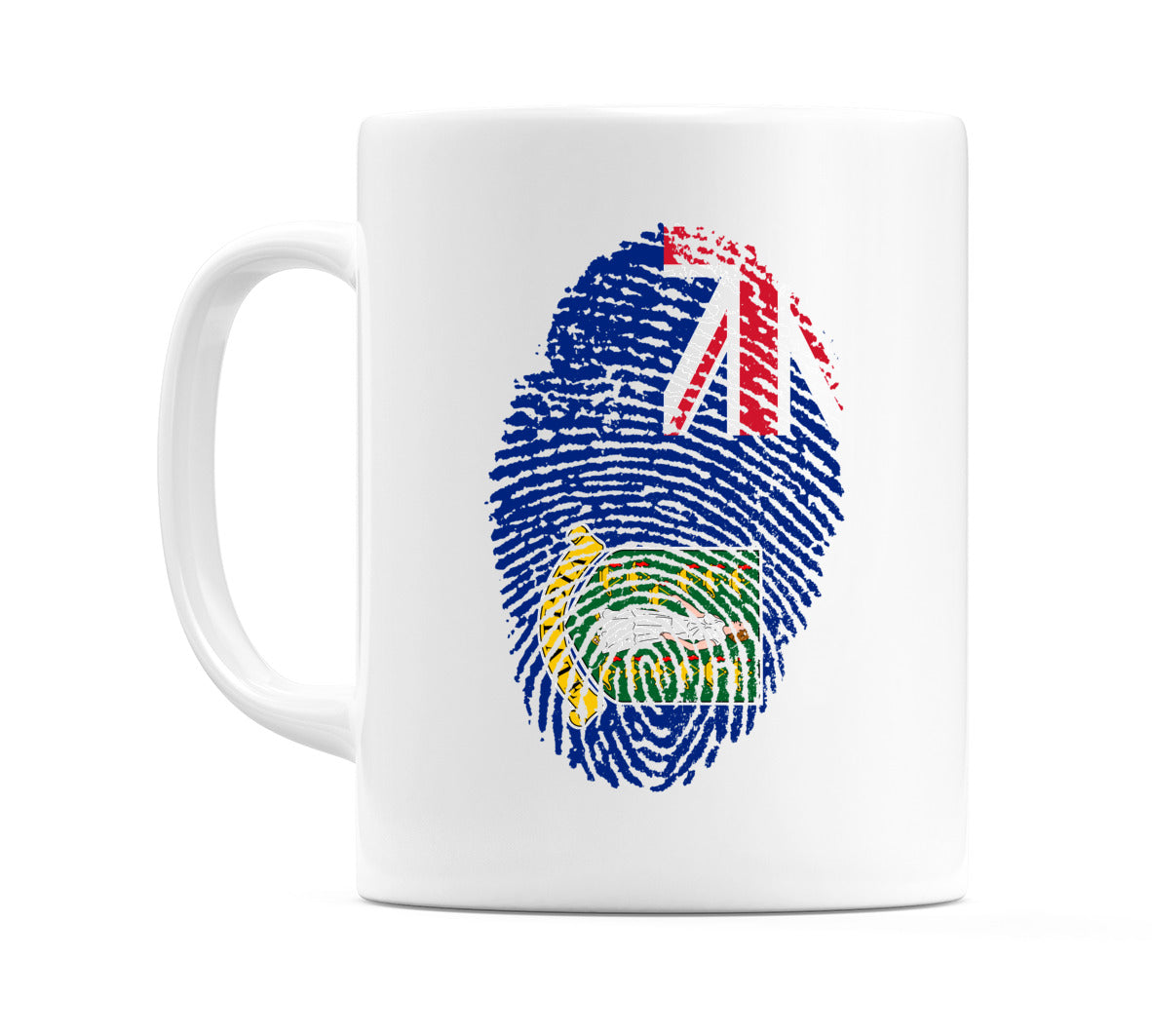 British Virgin Islands Finger Print Flag Mug