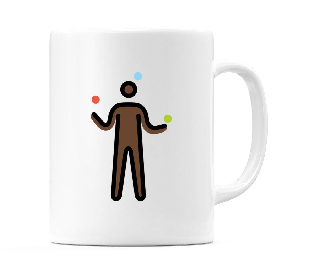Male Juggling: Dark Skin Tone Emoji Mug