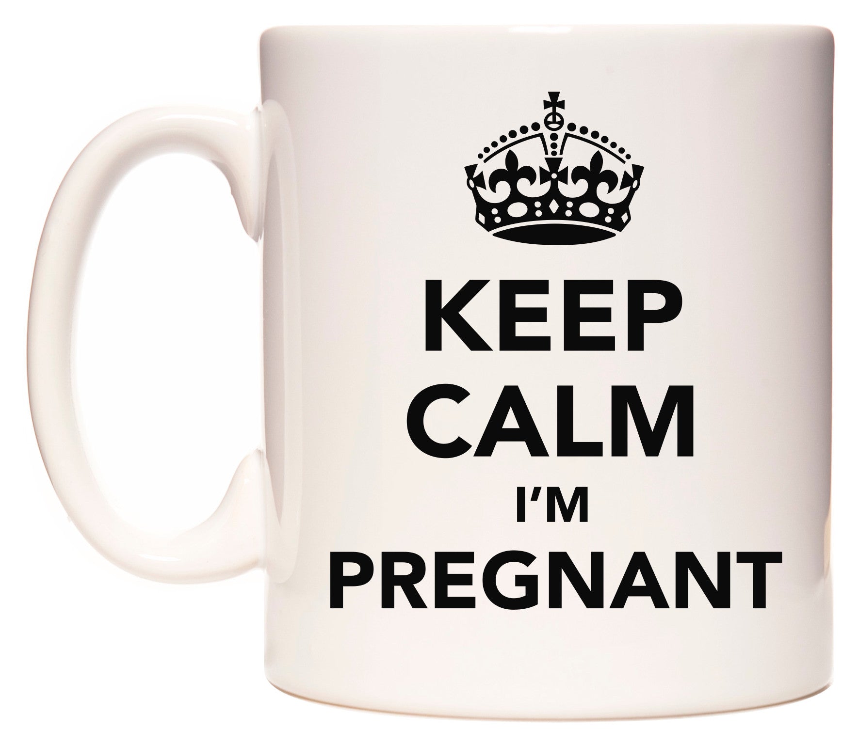 This mug features KEEP CALM I'M PREGNANT