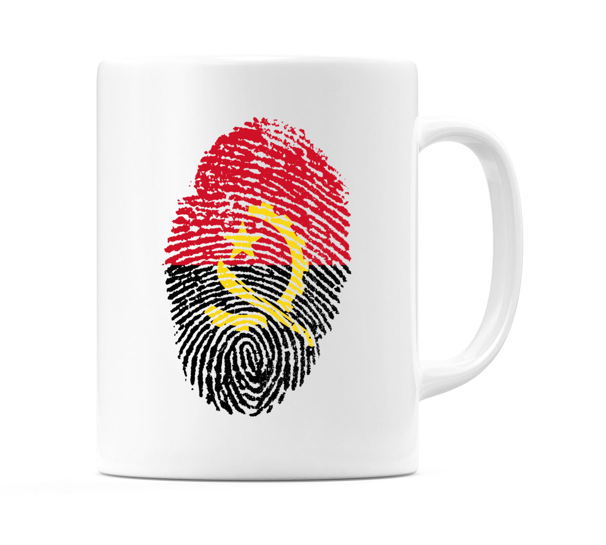 Angola Finger Print Flag Mug