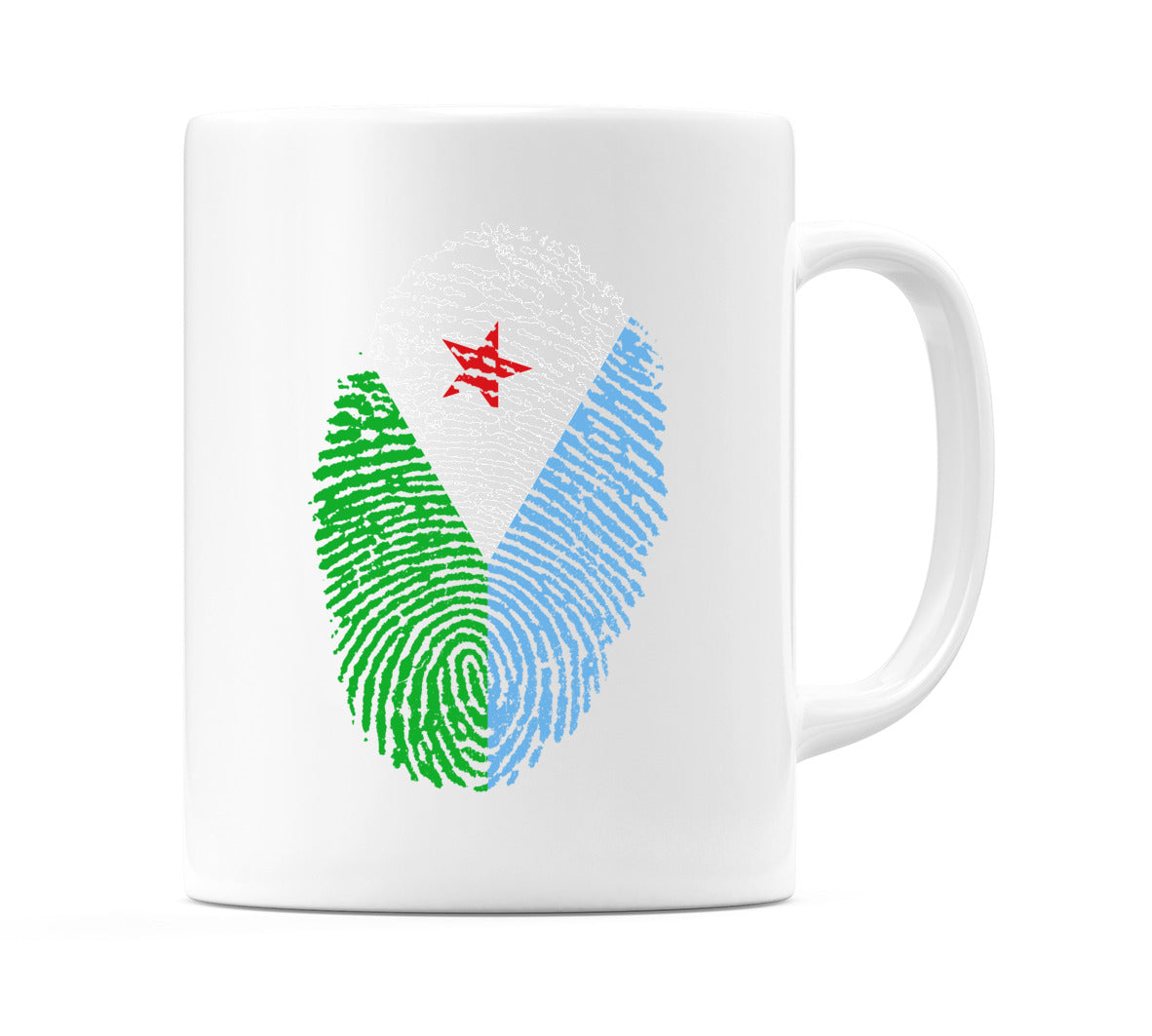 Djibouti Finger Print Flag Mug