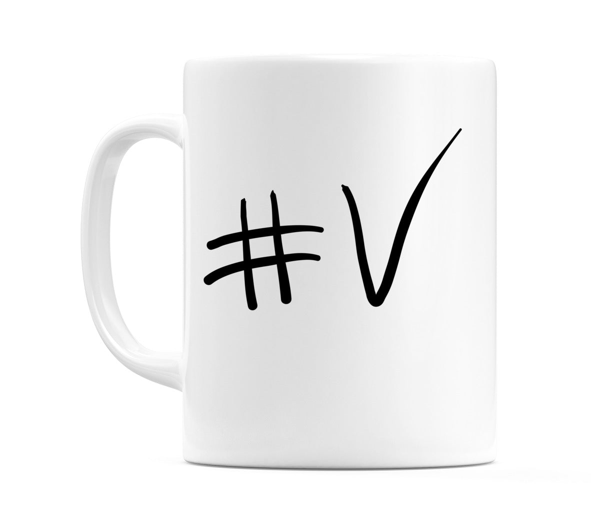 #V Mug