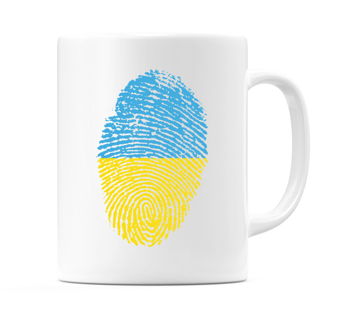 Ukraine Finger Print Flag Mug