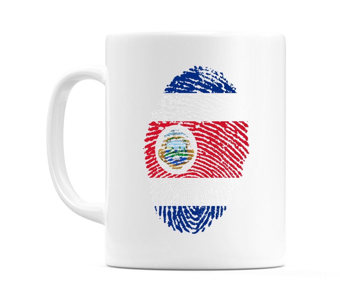Costa Rica Finger Print Flag Mug