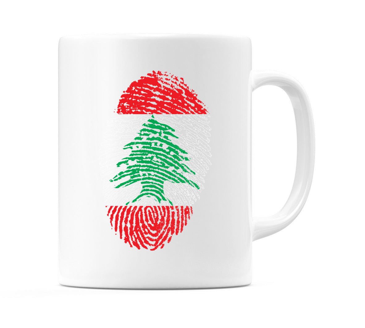 Lebanon Finger Print Flag Mug