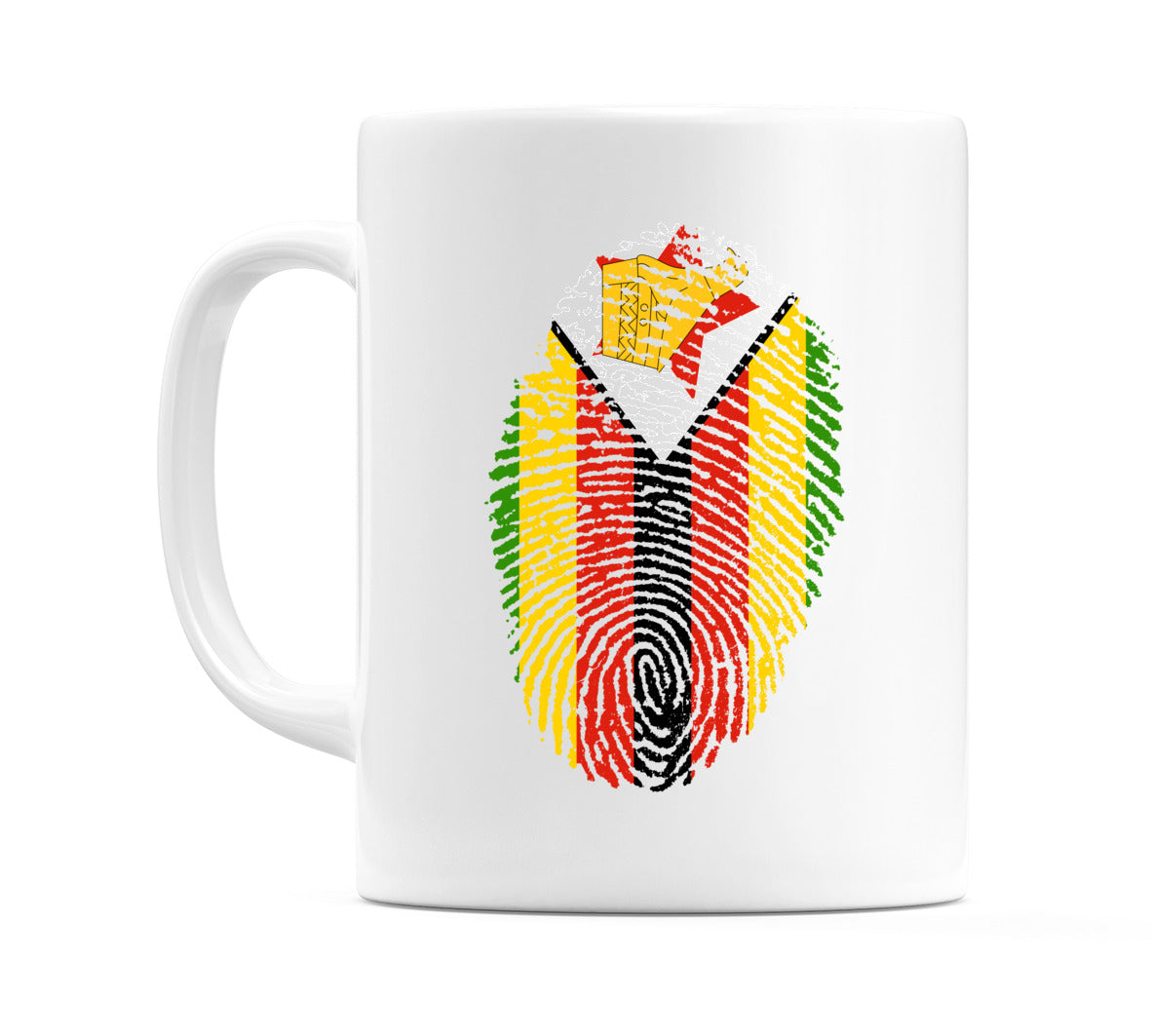Zimbabwe Finger Print Flag Mug