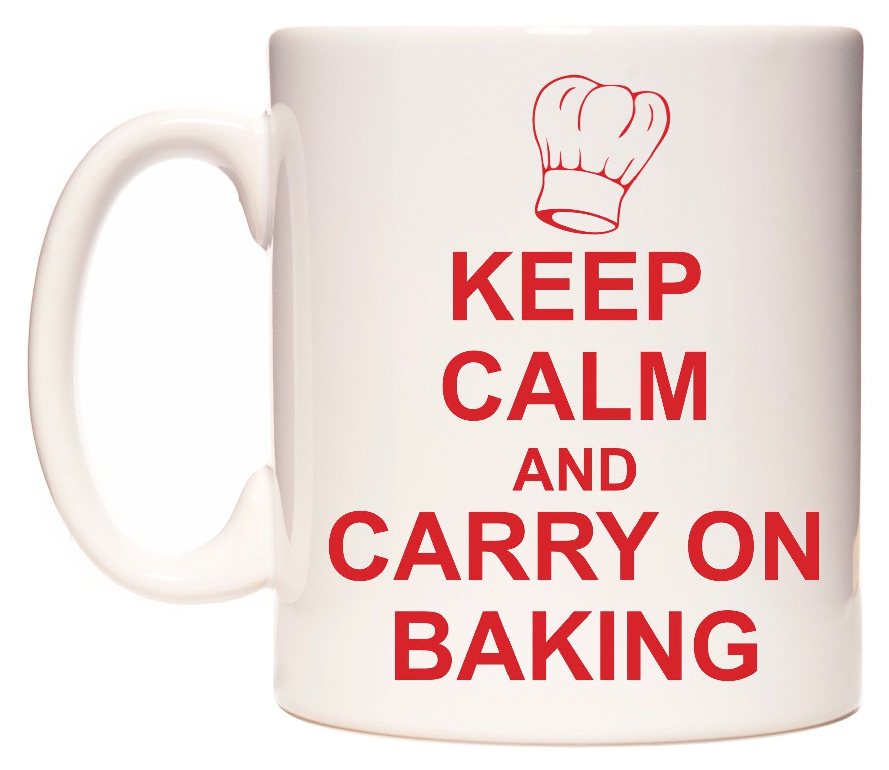 This mug features Keep Calm And Carry On Baking