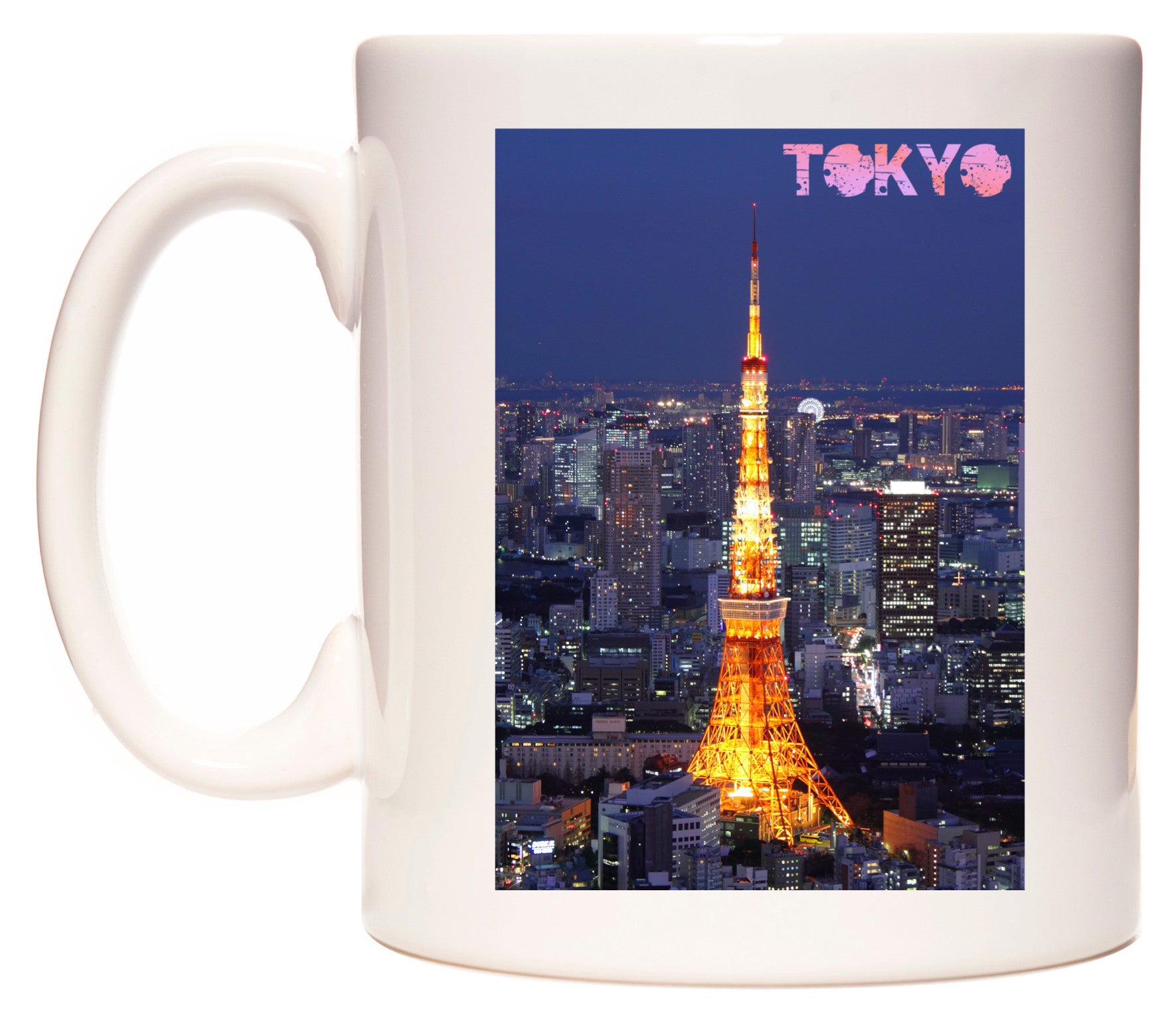 This mug features Tokyo Night Skyline