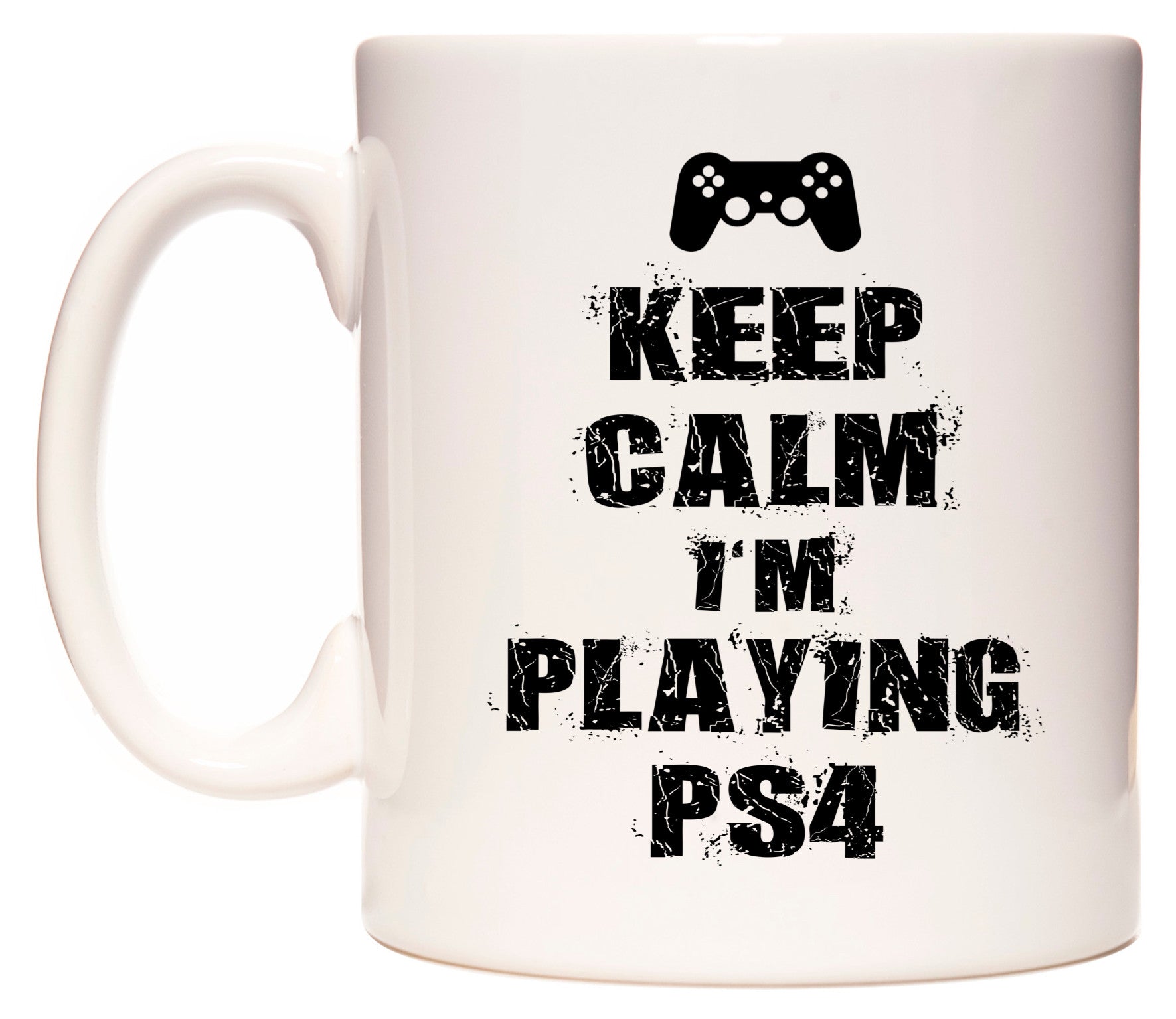 This mug features Keep Calm I'm Playing PS4