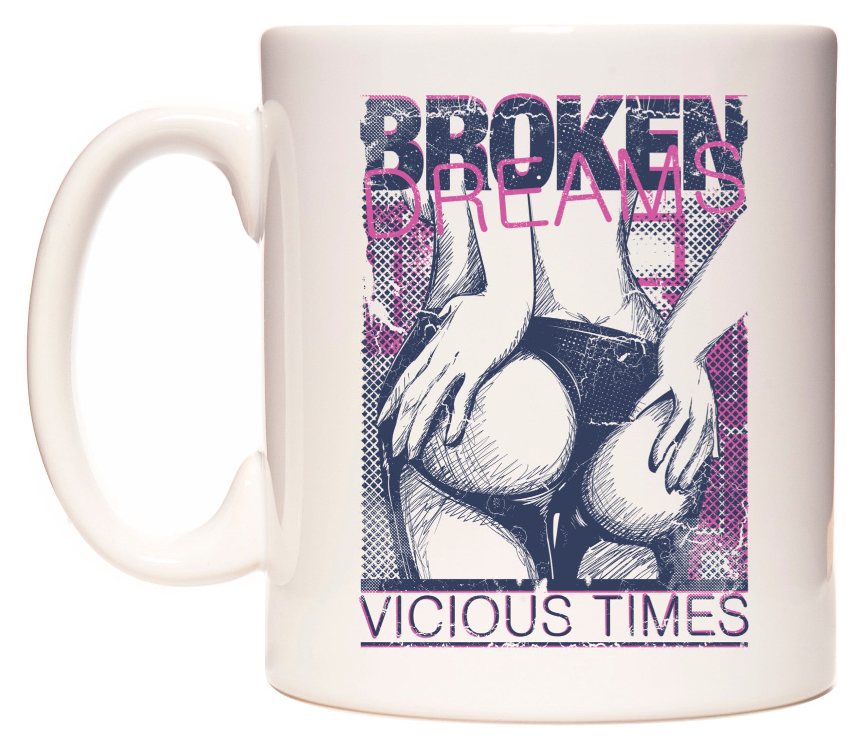 This mug features Broken Dreams