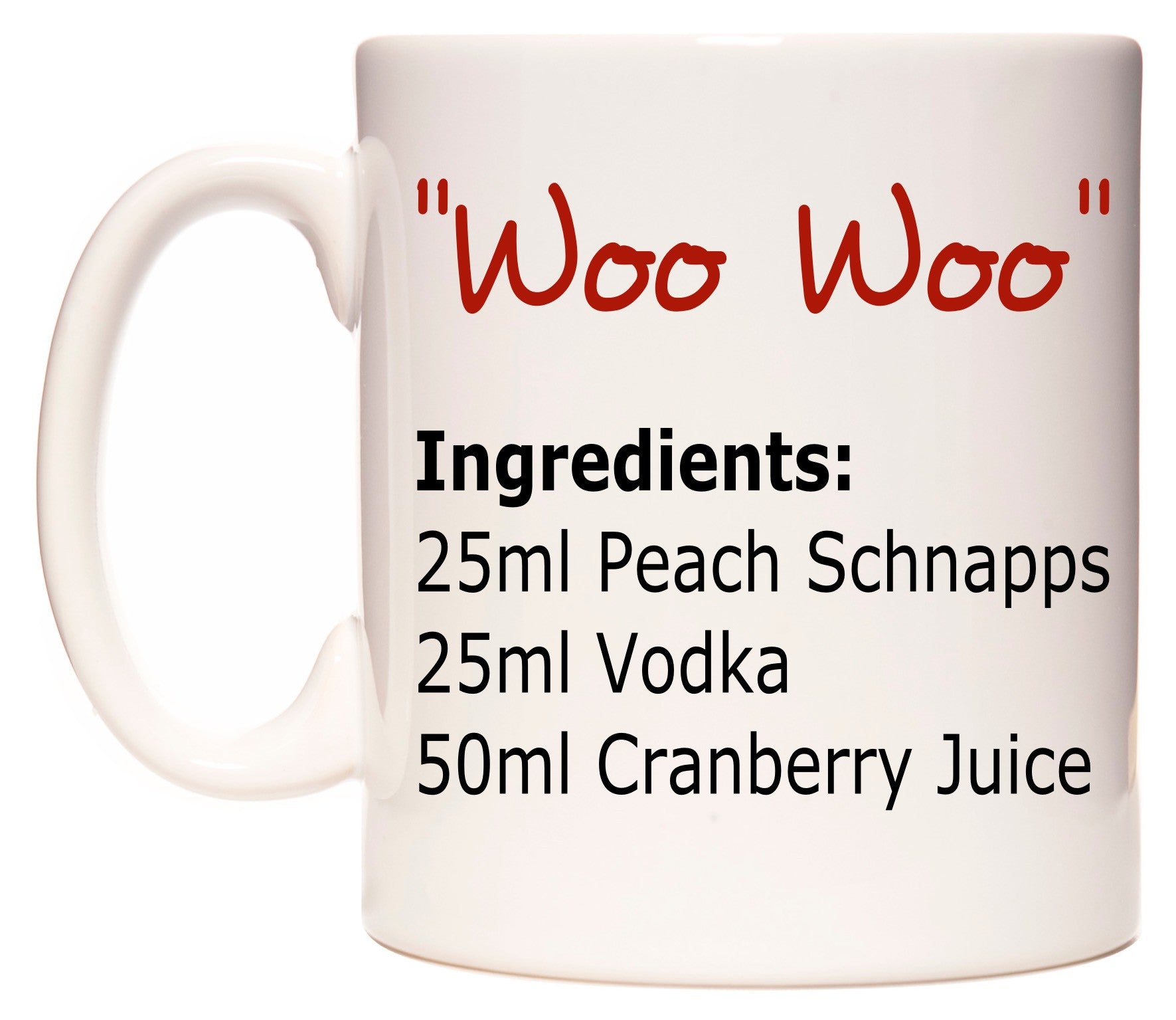 This mug features Woo Woo Ingredients