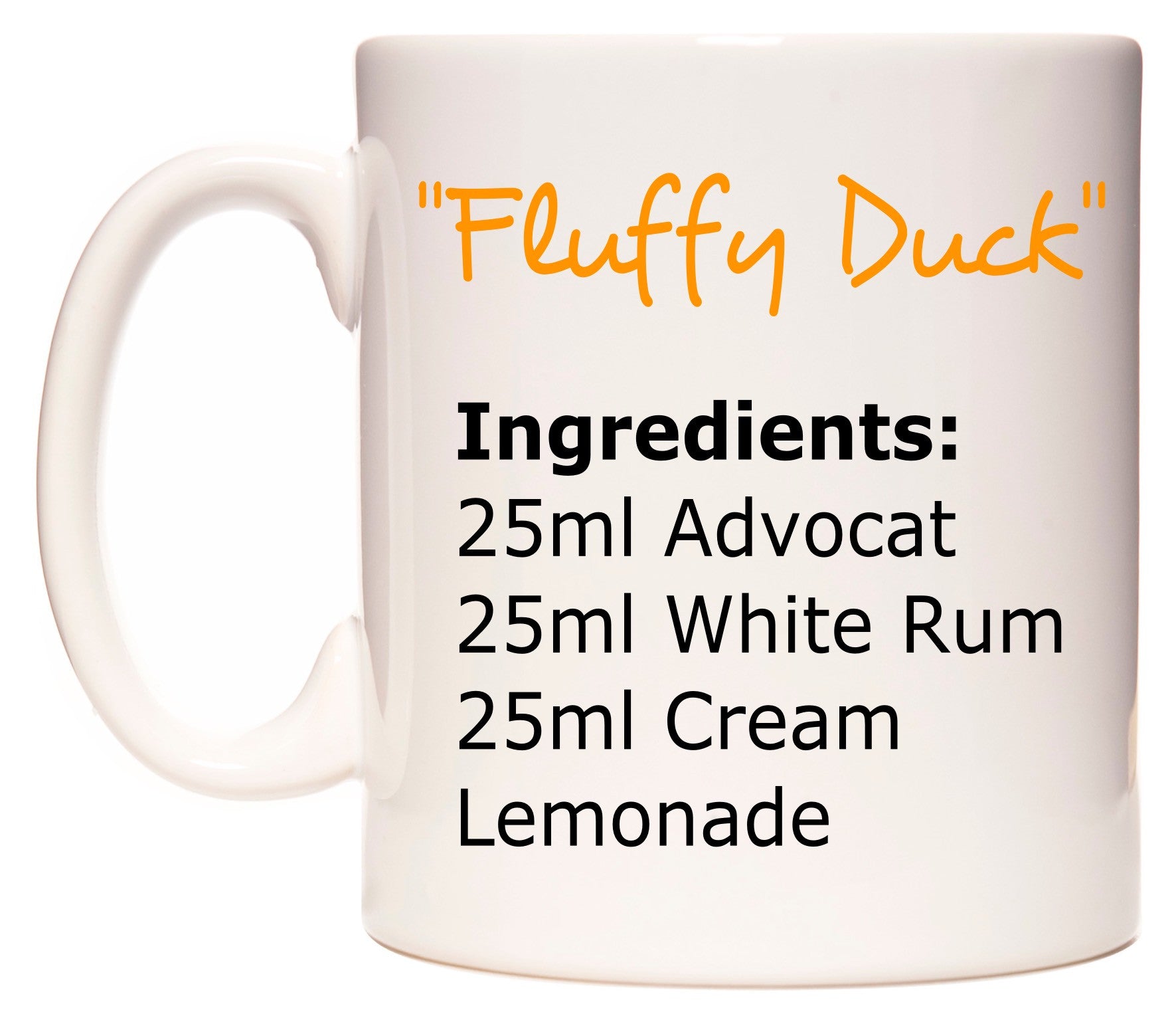 This mug features Fluffy Duck Ingredients