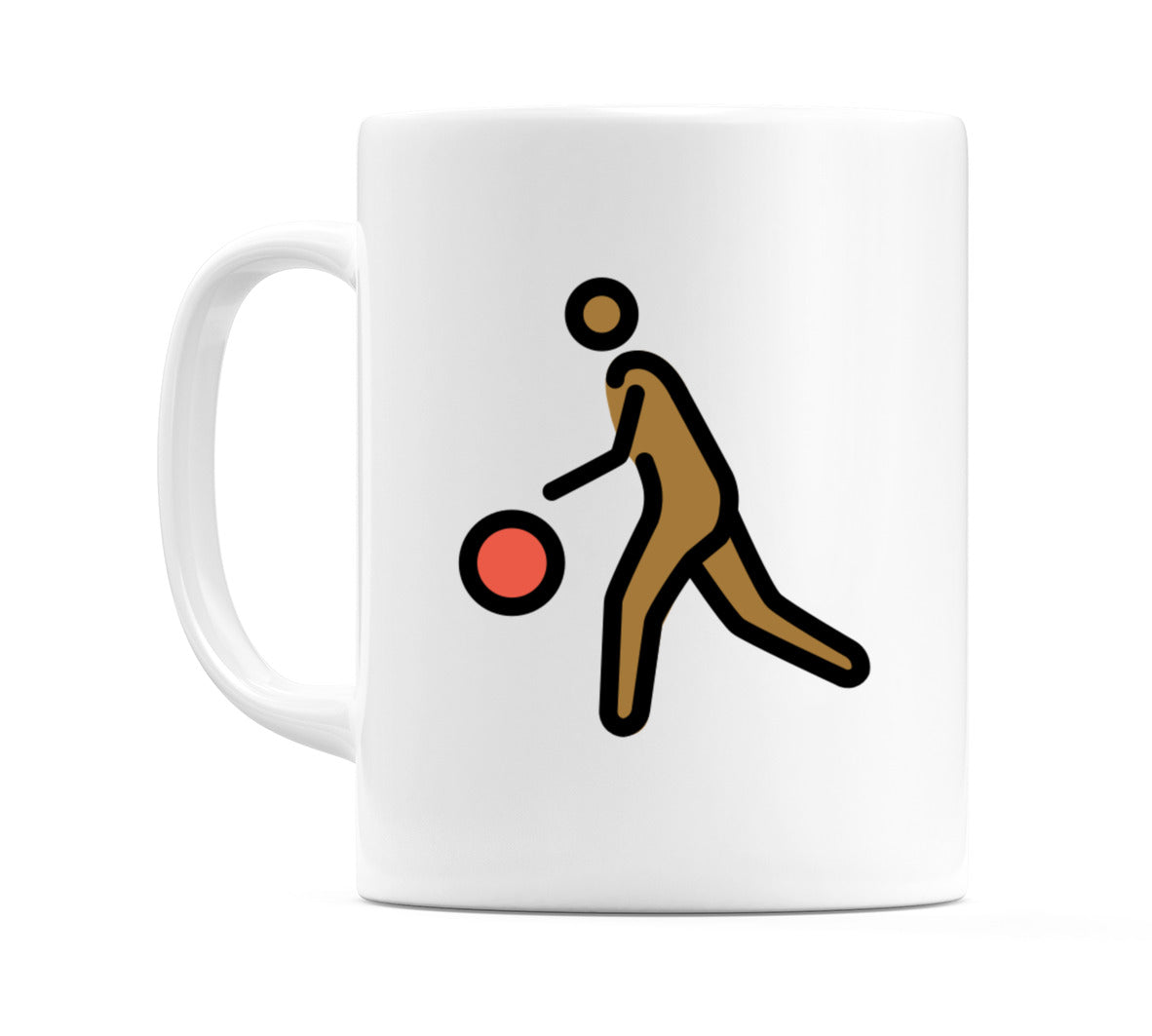 Male Bouncing Ball: Medium-Dark Skin Tone Emoji Mug