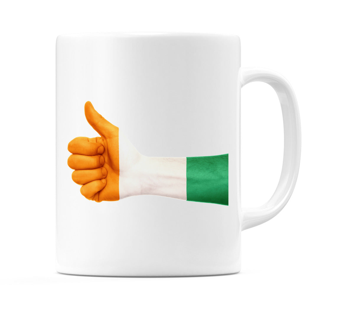 Ivory Coast Thumbs up Flag Mug