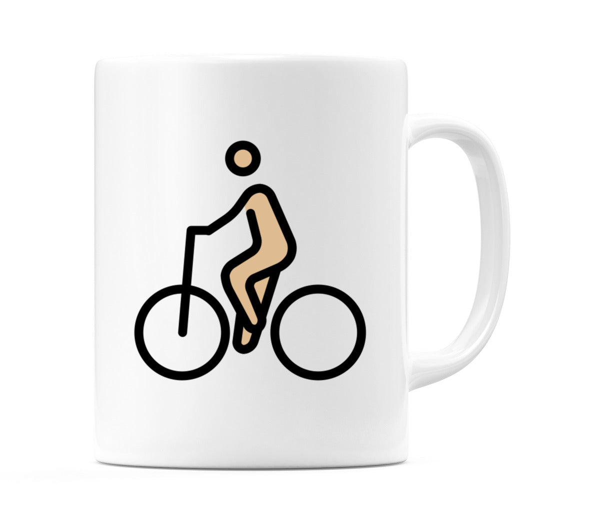 Male Biking: Medium-Light Skin Tone Emoji Mug
