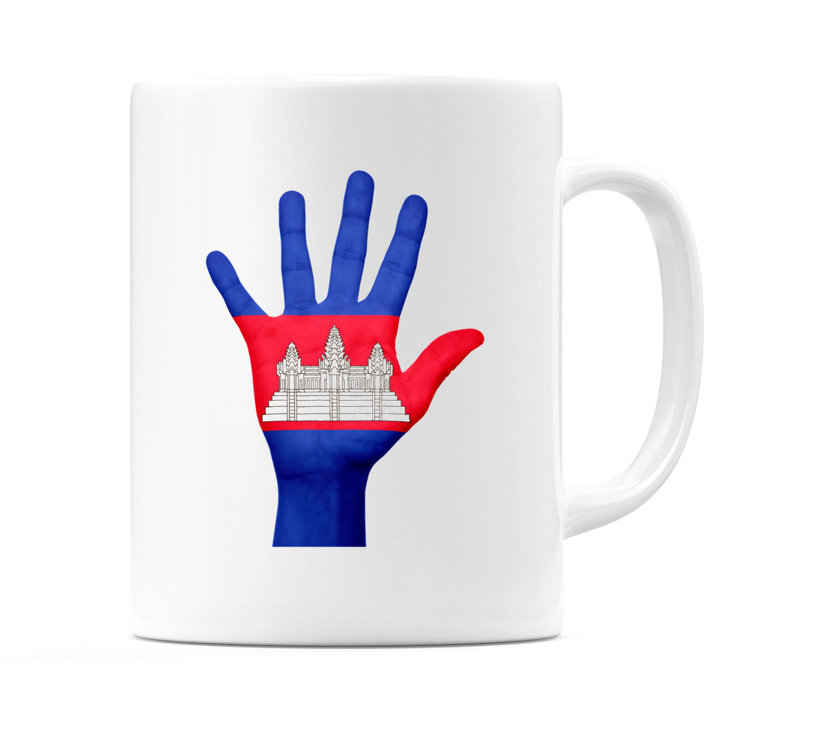 Cambodia Hand Flag Mug