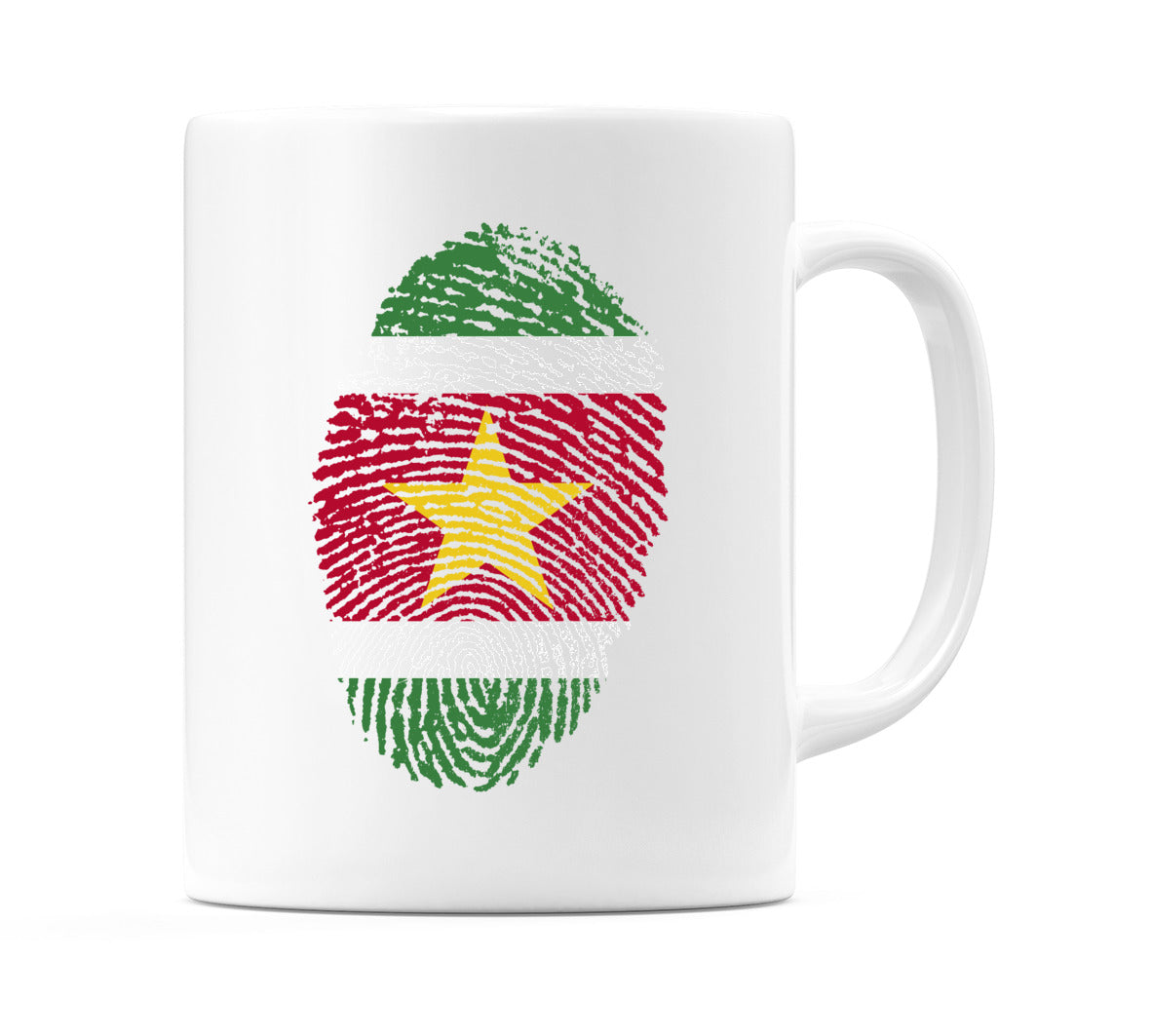 Suriname Finger Print Flag Mug