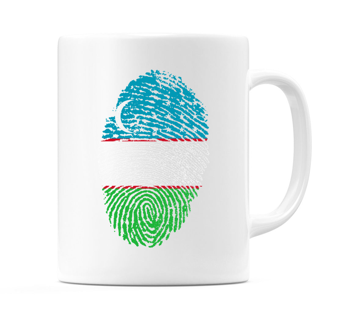 Uzbekistan Finger Print Flag Mug