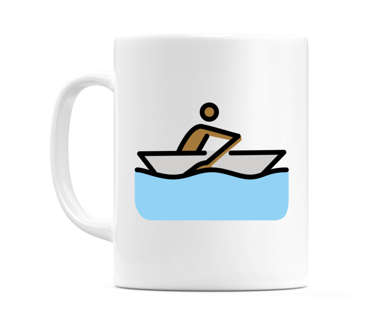 Person Rowing Boat: Medium-Dark Skin Tone Emoji Mug