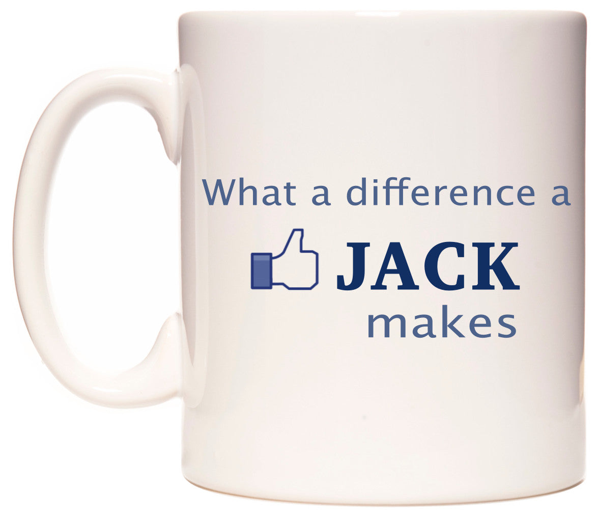 This mug features What A Difference A Jack Makes