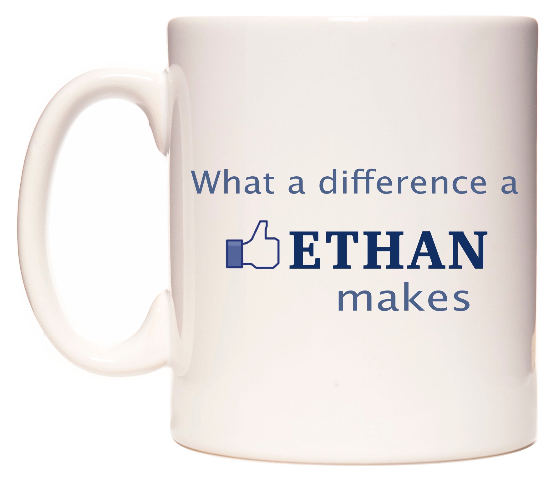 This mug features What A Difference A Ethan Makes
