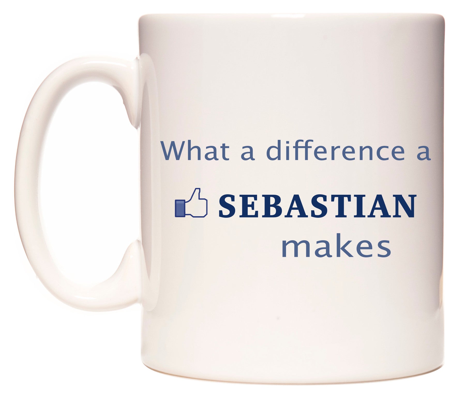 This mug features What A Difference A Sebastian Makes