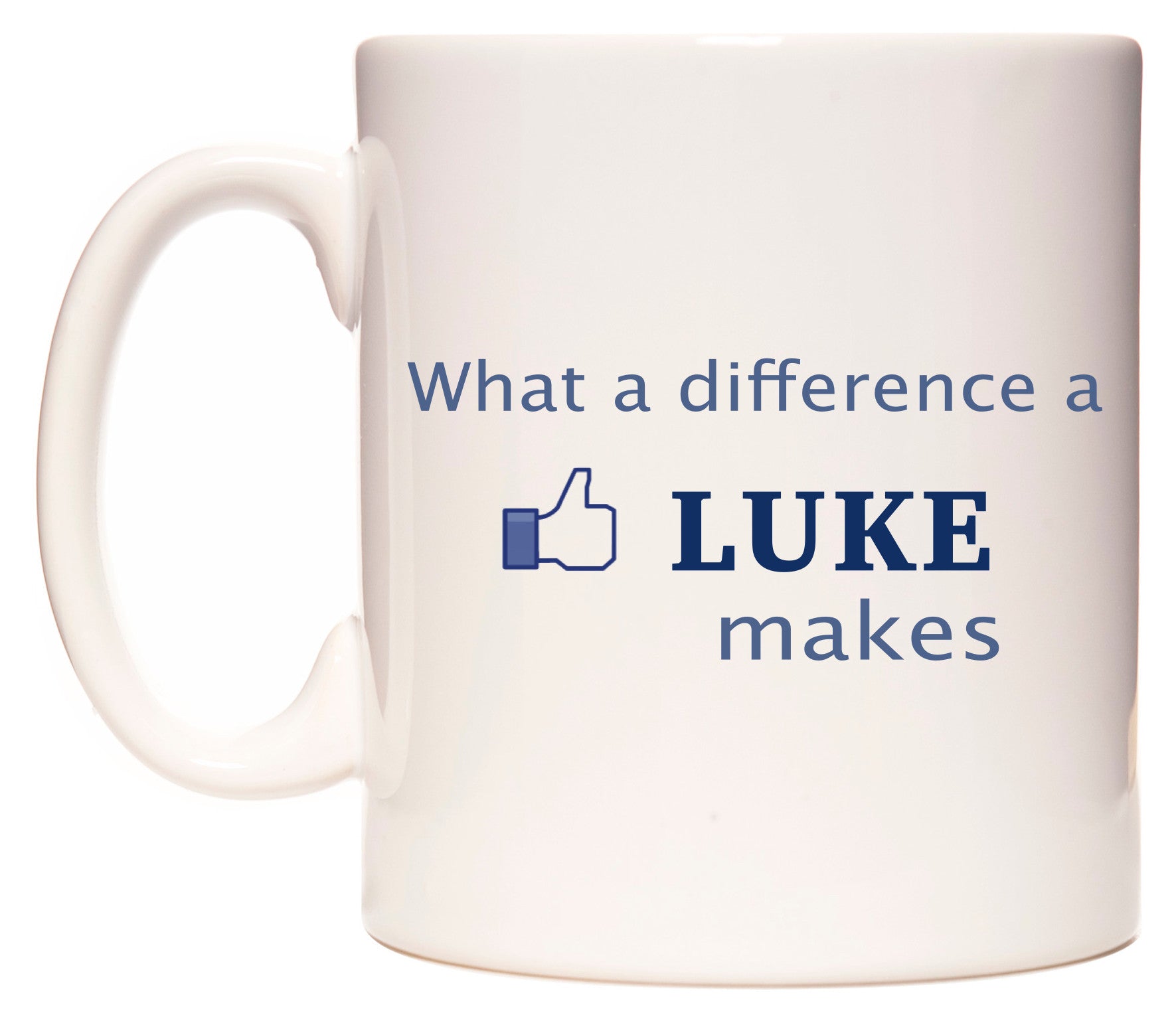 This mug features What A Difference A Luke Makes