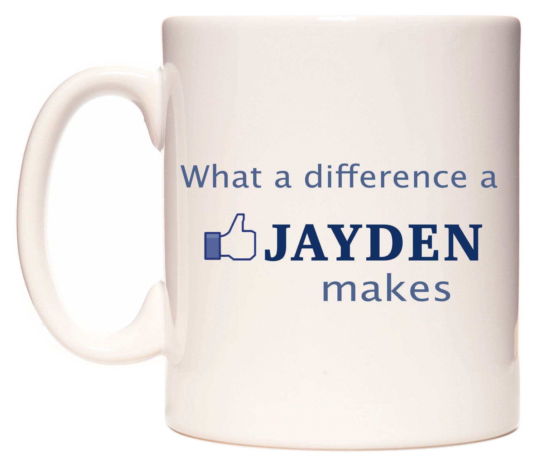 This mug features What A Difference A Jayden Makes