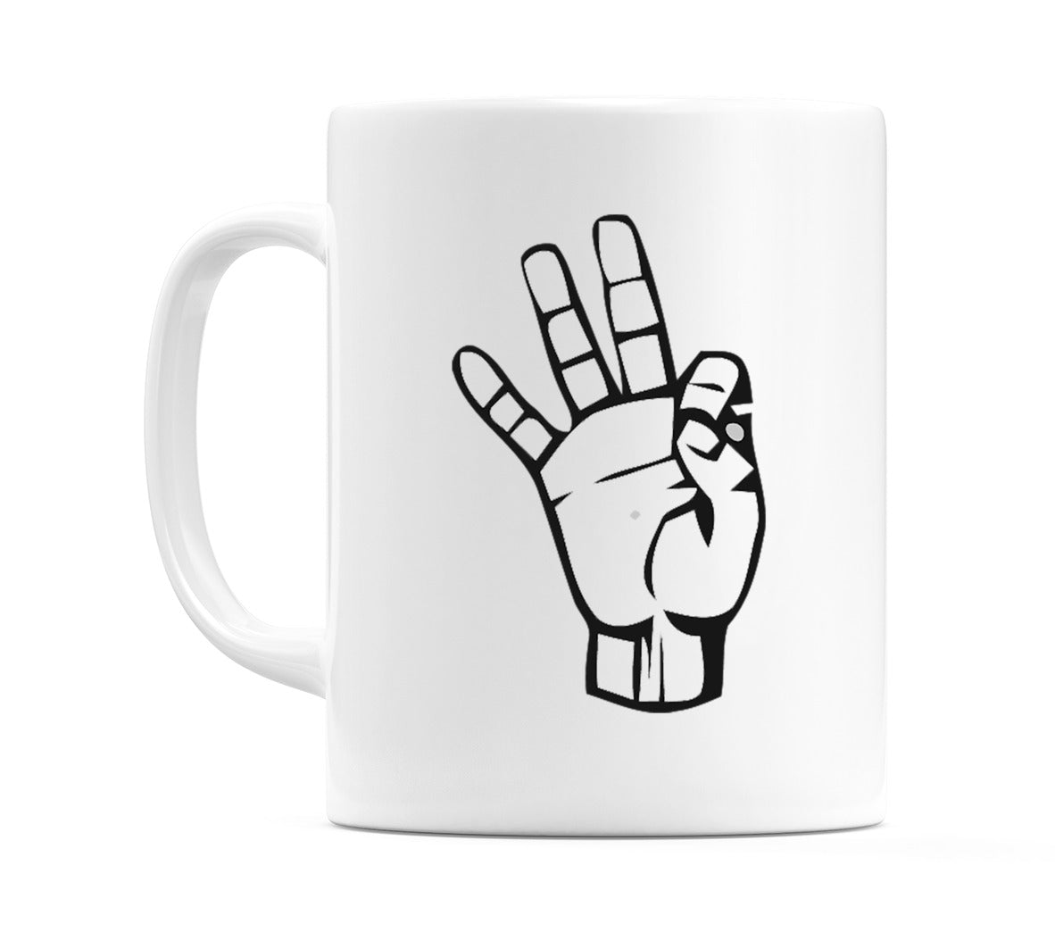 US Sign Language Number 9 Mug