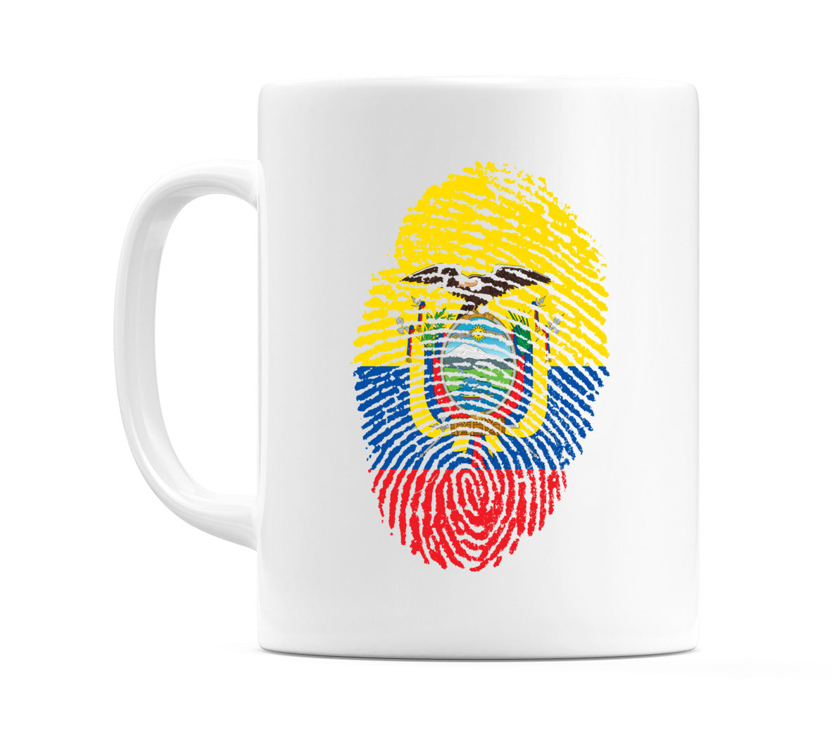 Ecuador Finger Print Flag Mug