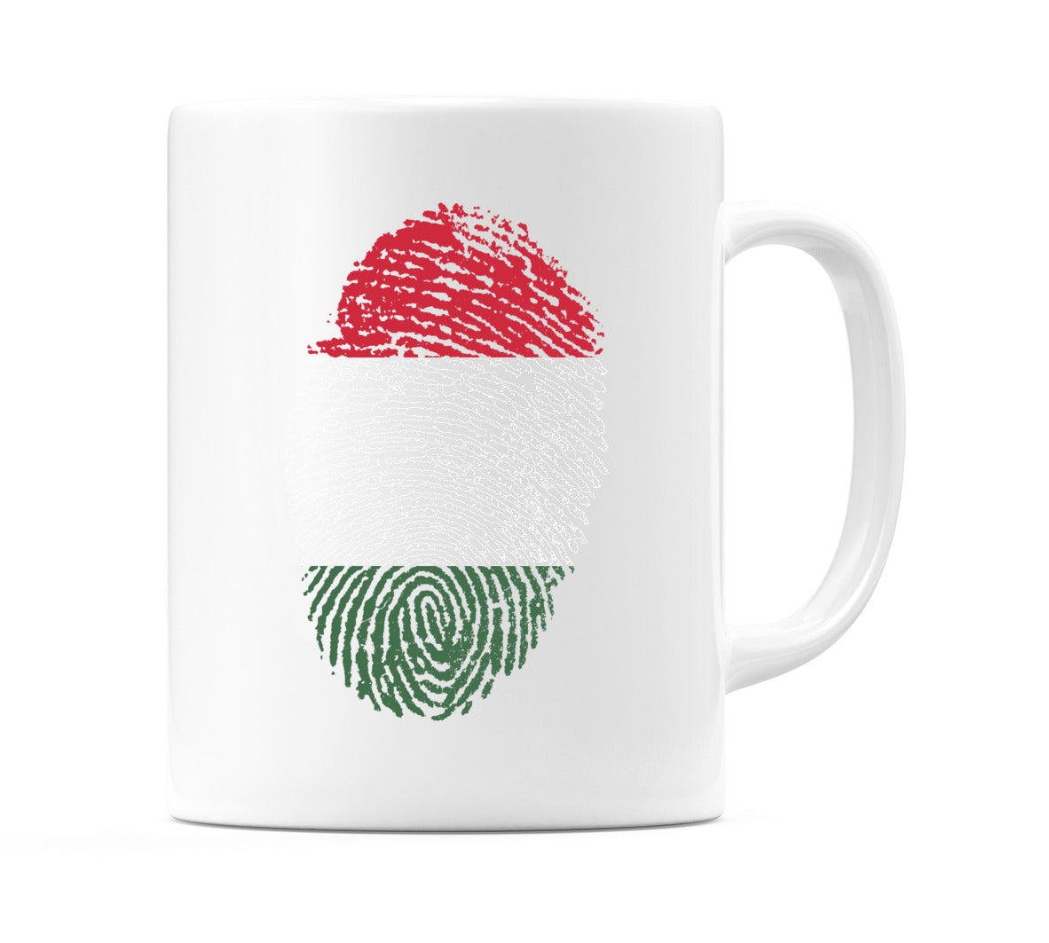 Hungary Finger Print Flag Mug